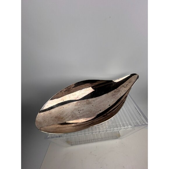 Reed & Barton Prip Silverplate Atomic MCM Freeform 11-1/2" x 5" Bowl Candy Dish - Picture 1 of 12